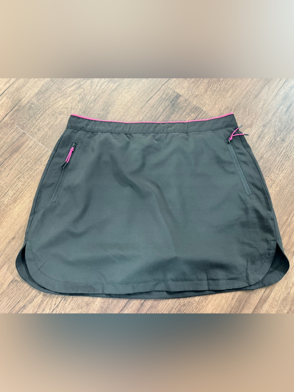 Women’s Black Active Skort with Pink Trim